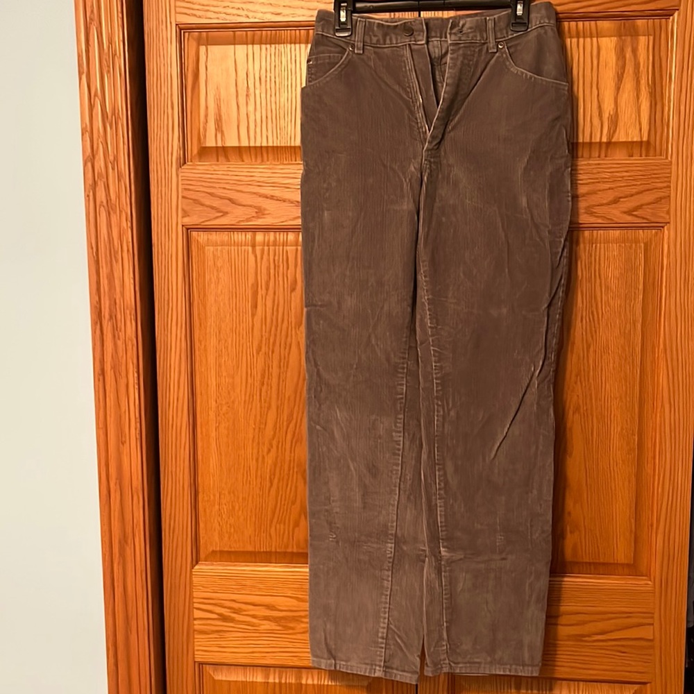 L. L Bean Gray Women's Casco Corduroy Pants, Straight-Leg size 8